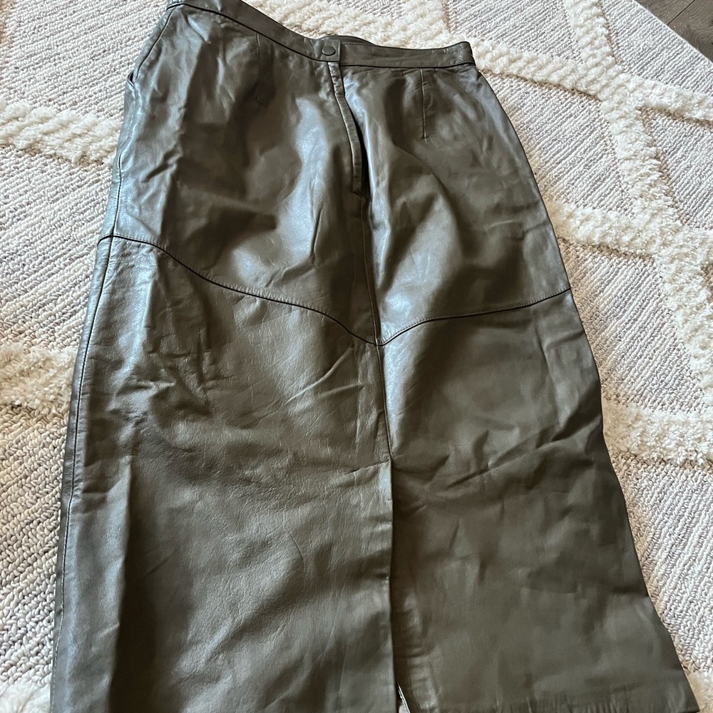 Vintage 80s genuine leather skirt - Picture 8 of 8